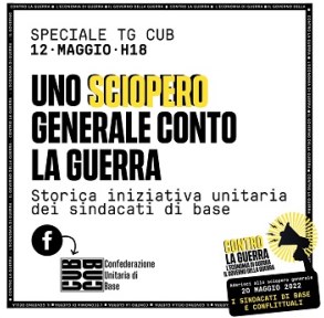 Scopri di più sull'articolo 20 Maggio Sciopero Generale H 24 CONTRO LA GUERRA