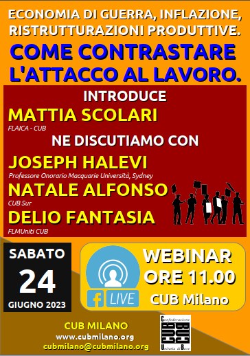 Webinar- ECONOMIA DI GUERRA, INFLAZIONE, RISTRUTTURAZIONI PRODUTTIVE