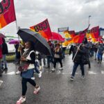 Ikea workers protest at Ikea center in Carugate, Italy.