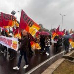 I sindacalist bloccano rotonda di via dell'Artigianato davanti a Ikea Carugate.