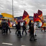 Corteo dei lavoratori in Ikea Carugate.
