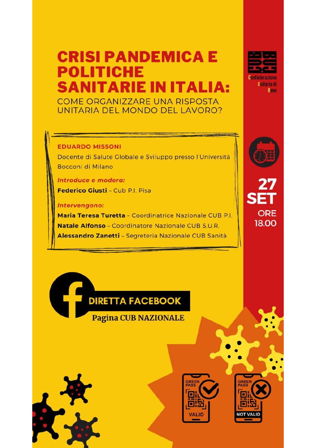 CRISI PANDEMICA E POLITICHE SANITARIE IN ITALIA: COME ORGANIZZARE UNA RISPOSTA UNITARIA DEL MONDO DEL LAVORO?