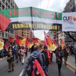 Blocco dei sindacati alla manifestazione nazionale per la pace in Palestina.