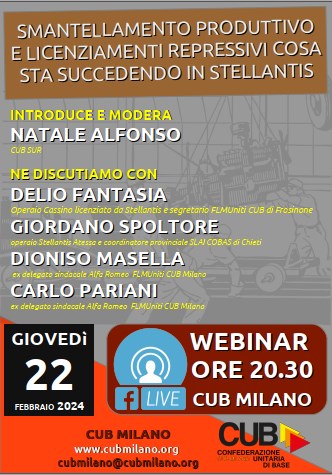 Smantellamento produttivo e licenziamenti repressivi- Cosa sta succedendo in Stellantis