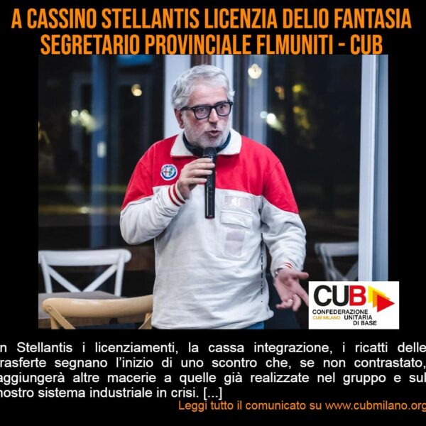Raccolta fondi per le spese legali del licenziamento di Delio Fantasia