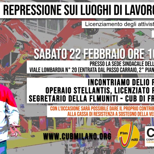 Licenziamento delegato sindacale Stellantis