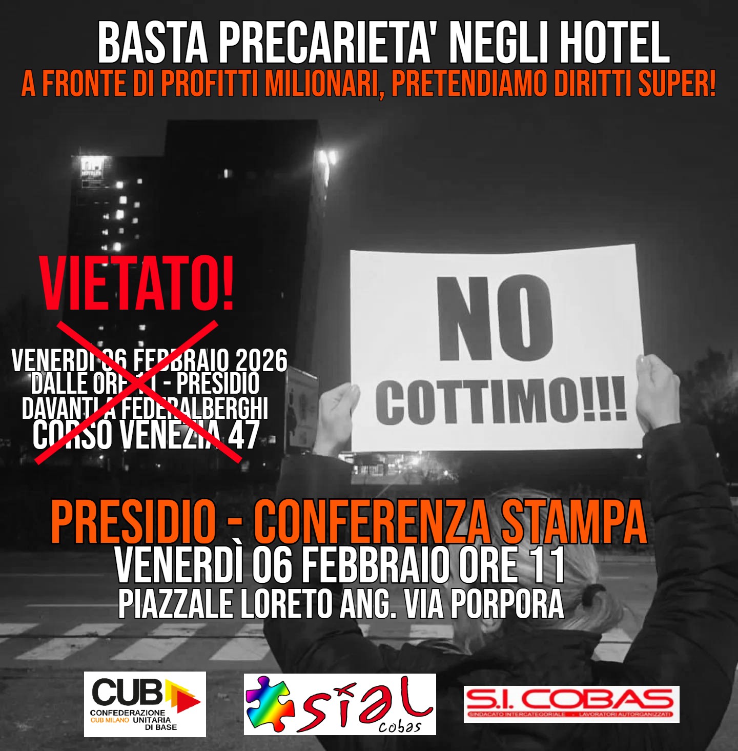 Scopri di più sull'articolo Vietato presidio a Federalberghi: convocata conferenza stampa