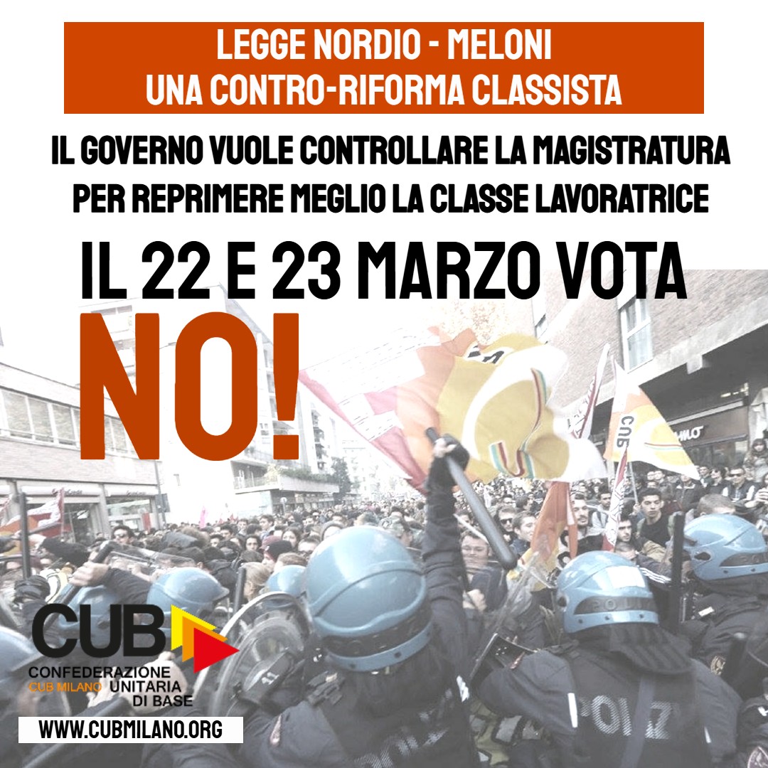 Scopri di più sull'articolo Legge Nordio-Meloni: VOTA NO!