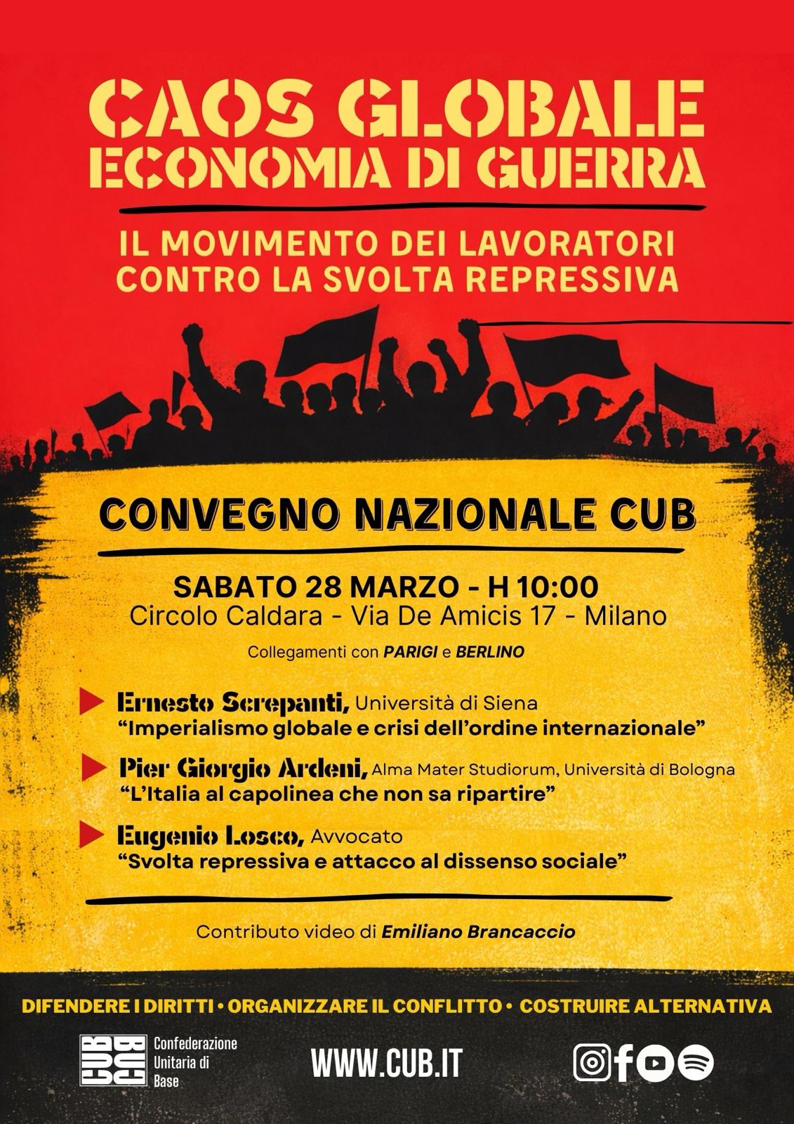 Scopri di più sull'articolo Convegno nazionale: Caos globale, Economia di guerra