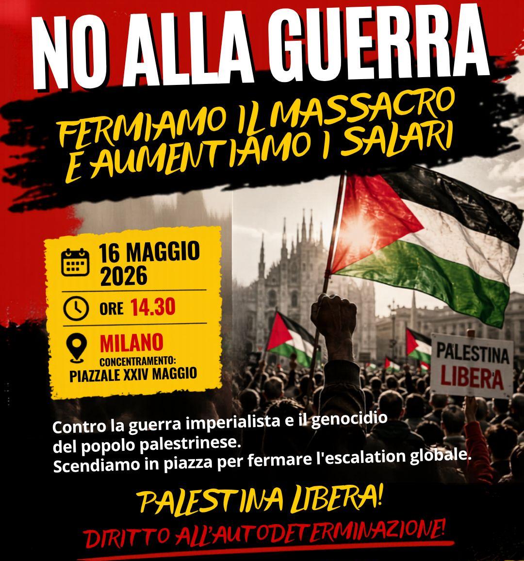 Scopri di più sull'articolo Corteo 16 maggio per la Palestina